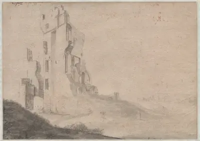 Ruin of the huis Ter Kleef near Haarlem av Roelant Roghman