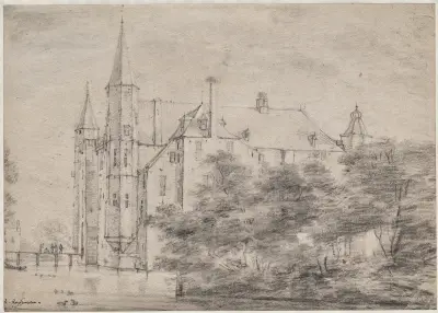 Zuylen Castle Near Utrecht av Roelant Roghman