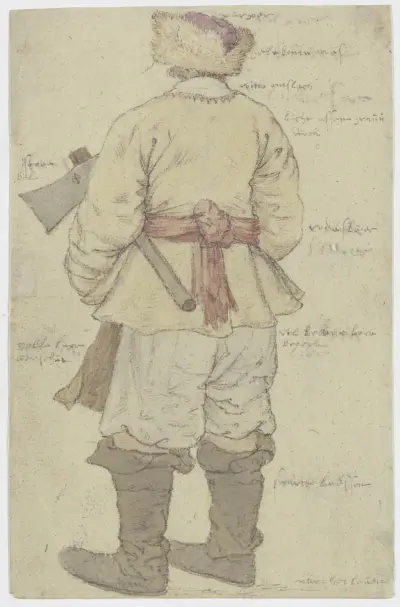 Woodcutter Seen from the Rear av Roelant Savery