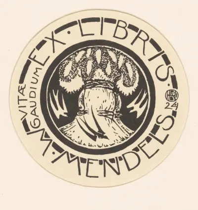 Ex libris van Maurits Mendels 3 av Richard Nicolaüs Roland Holst