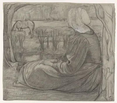 Huizer kvinna vid vattnet av Richard Nicolaüs Roland Holst