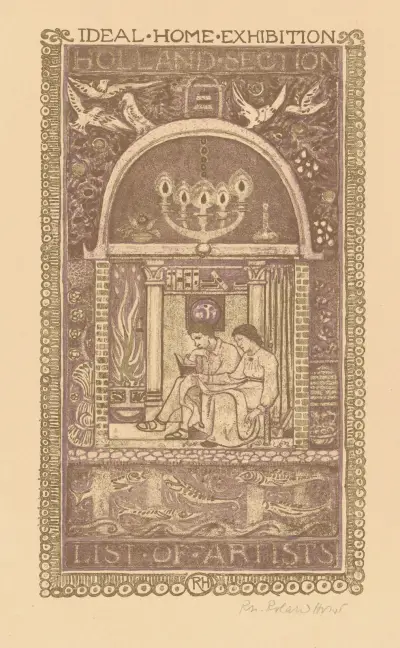 Omslag till katalogen för Ideal Home Exhibition, 1912 av Richard Nicolaüs Roland Holst