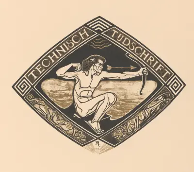 Omslagsformgivning för Technisch Tijdschrift (1914) av Richard Nicolaüs Roland Holst