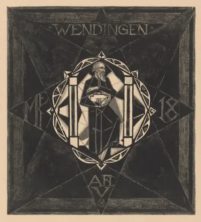 Omslag till Wendingen, 1918 av Richard Nicolaüs Roland Holst