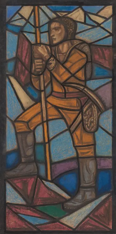Návrh okna v nizozemském pavilonu na výstavě Arts Décoratifs v Paříži, 1925, Richard Nicolaüs Roland Holst