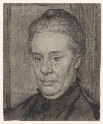 Porträtt av fru Anna Ida van der Schalk-van der Hoeven av Richard Nicolaüs Roland Holst