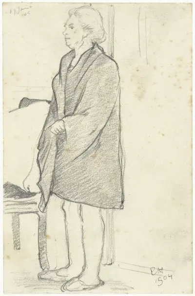 Stående kvinna i tofflor (Fru van der Schalk-van der Hoeven) av Richard Nicolaüs Roland Holst