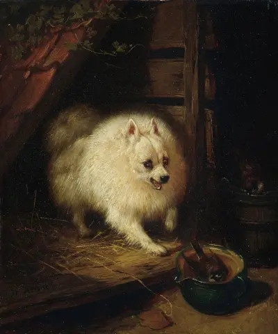 An Unwelcome Intruder av Henriëtte Ronner-Knip