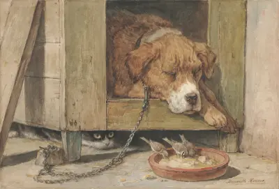 Dangerous Ground av Henriëtte Ronner-Knip