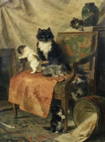 Kittens At Play – nr 3 av Henriëtte Ronner-Knip