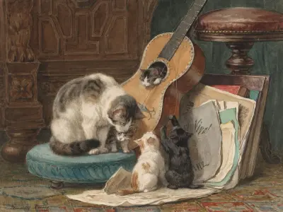The Musicians av Henriëtte Ronner-Knip