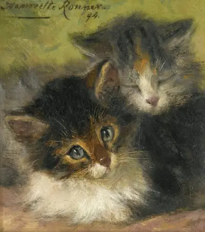 Two Kittens, 1894 av Henriëtte Ronner-Knip