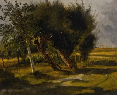 Bouquets D’Arbres Dans La Prairie av Rosa Bonheur