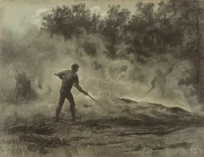Charcoal burners (Les charbonniers) av Rosa Bonheur