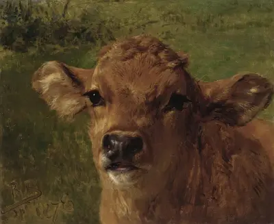 Head Of A Calf av Rosa Bonheur