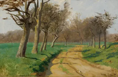 Die Ebene und die Felder (Der gewundene Weg am Waldrand) von Rosa Bonheur