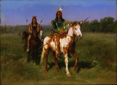 Berittene Indianer mit Speeren von Rosa Bonheur