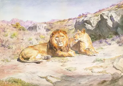 Royalty at Home av Rosa Bonheur