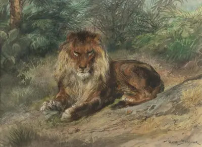 The Old Monarch av Rosa Bonheur