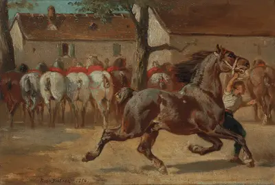 Trotting A Horse av Rosa Bonheur