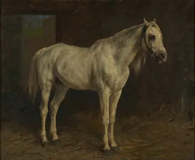 Weißes Pferd von Rosa Bonheur