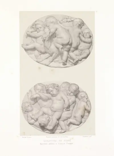 Basreliefer tillskrivna François Flamand av Joseph Rose Lemercier