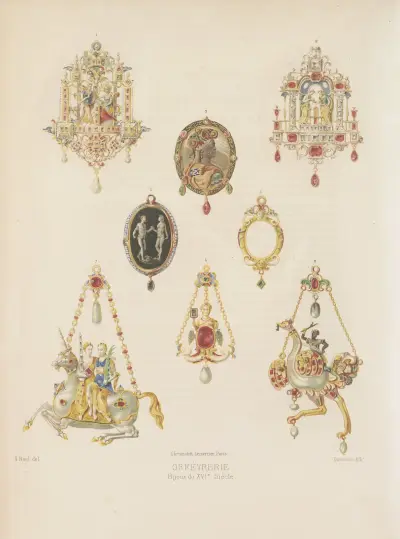 Bijoux du XVIe siècle av Joseph Rose Lemercier