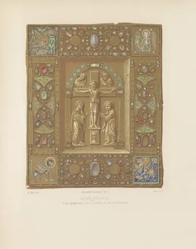 Evangeliebok i guld med bysantinska emaljer av Joseph Rose Lemercier