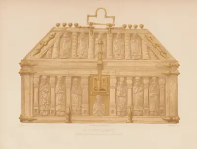 Elfenbensskrin med förgylld kopparmontering av Joseph Rose Lemercier