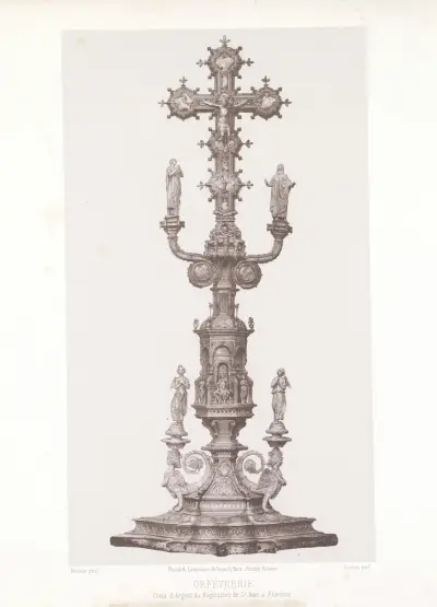 Silverkorset i San Giovanni-baptisteriet i Florens av Joseph Rose Lemercier
