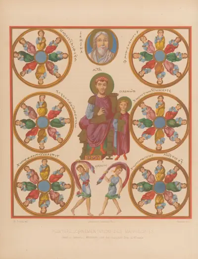 David et Salomon, miniature tirée d’un manuscrit Grec du VIe siècle av Joseph Rose Lemercier