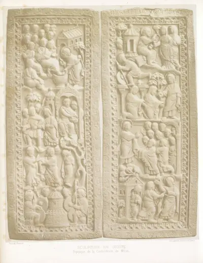 Diptyk från Milanos katedral av Joseph Rose Lemercier