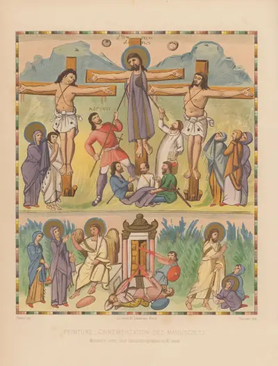 Miniature tirée d’un manuscrit Syriaque du VIe siècle av Joseph Rose Lemercier