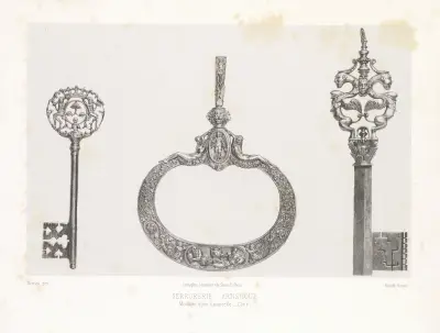 Monture d’une Escarcelle – clefs av Joseph Rose Lemercier