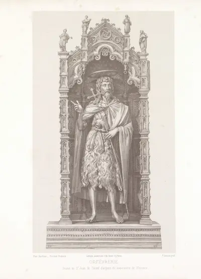 Statyn av Johannes Döparen från silveraltaret i Florens dopkapell av Joseph Rose Lemercier