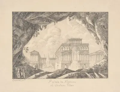 Neptunus palats (Vattenpalatset) av Joseph Rose Lemercier