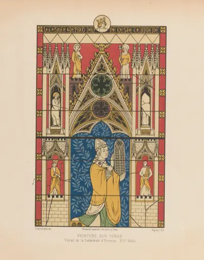 Glasmålning i katedralen i Évreux av Joseph Rose Lemercier