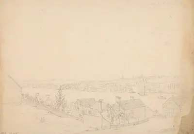 Albany from the hill at Bath av John Rubens Smith