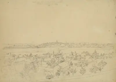 Boston, Charlestown & Bunker Hill as seen from the fort at Roxbury av John Rubens Smith