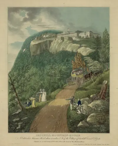 Catskill Mountain-House–A celebrated summer hotel about 12 miles S.W. of the village of Catskill Greene Co., N. York av John Rubens Smith
