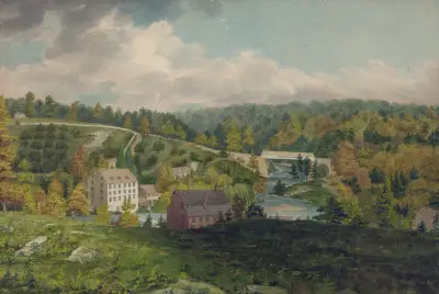 Mill on the Brandywine, Delaware av John Rubens Smith