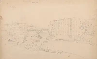 Pawtucket Falls four miles above Providence, R.I. av John Rubens Smith