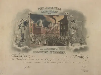 Philadelphia Association for the Relief of Disabled Firemen, 1830 – nr 2 av John Rubens Smith