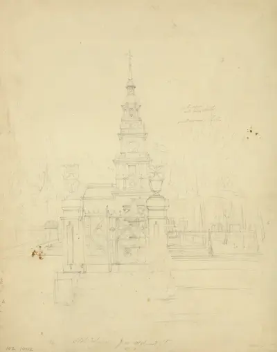 State House från Walnut Street av John Rubens Smith