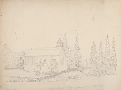 Tarry Town Church av John Rubens Smith