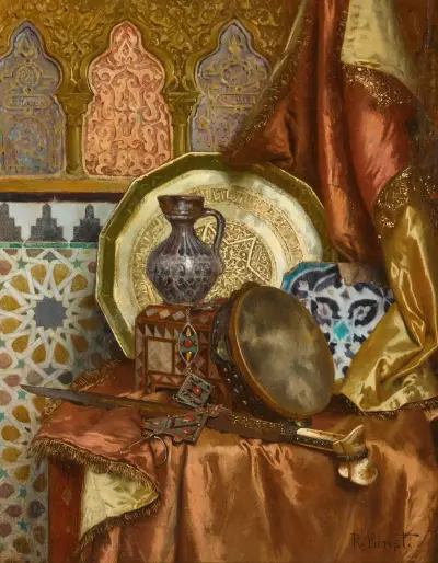 Stilleben med marockanska föremål av Rudolf Ernst