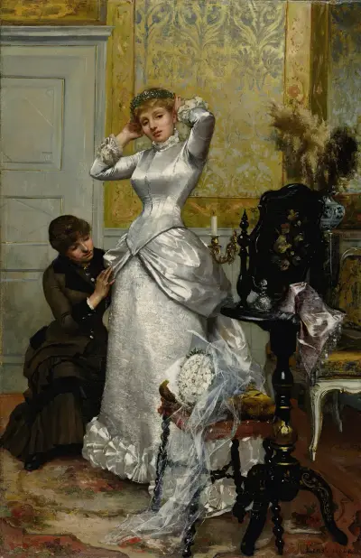 Das Ankleiden der Braut von Rudolf Ernst