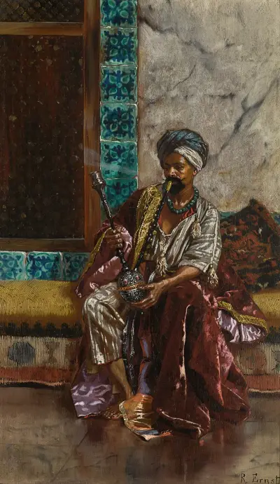 Der Nargileh-Raucher von Rudolf Ernst