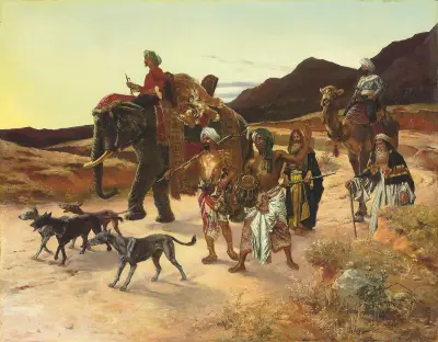 Die Tigerjagd von Rudolf Ernst