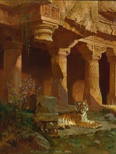 Tiger in Ruhe von Rudolf Ernst